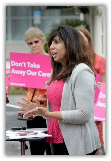 Anna Eskamani speaking at Planned Parenthood healthcare rally